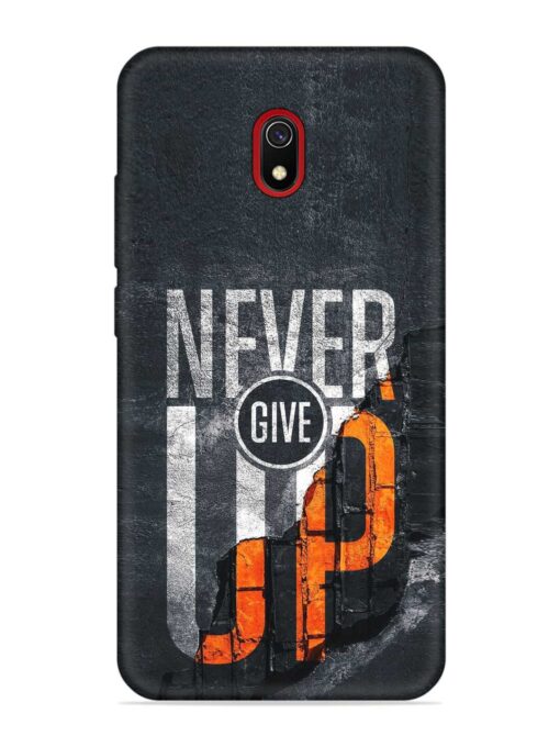 Never Give Up Embossed Soft Silicone Case for Xiaomi Redmi 8A Zapvi