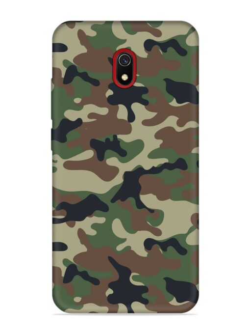 Army Military Camouflage Dark Green Embossed Soft Silicone Case for Xiaomi Redmi 8A Zapvi