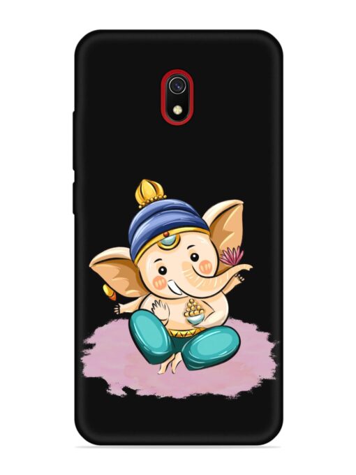 Bal Ganesh Vector Art Embossed Soft Silicone Case for Xiaomi Redmi 8A Zapvi