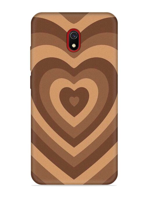 Brown Heart Embossed Soft Silicone Case for Xiaomi Redmi 8A Zapvi