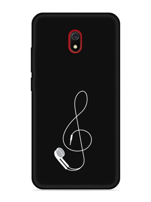 Music Earphone Vector Embossed Soft Silicone Case for Xiaomi Redmi 8A Zapvi