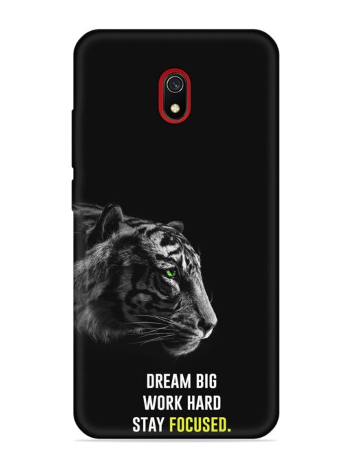 Dream Big Work Hard Embossed Soft Silicone Case for Xiaomi Redmi 8A