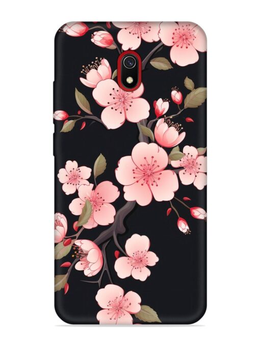 Cherry Blossom Embossed Soft Silicone Case for Xiaomi Redmi 8A Zapvi