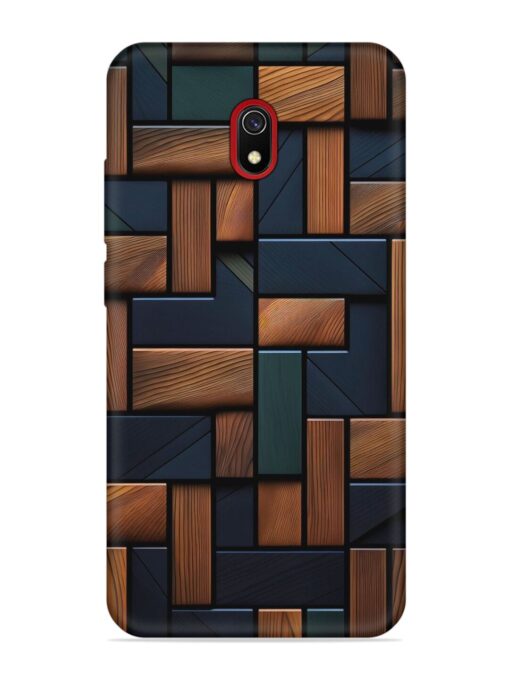 Wooden Background Cubes Embossed Soft Silicone Case for Xiaomi Redmi 8A Zapvi