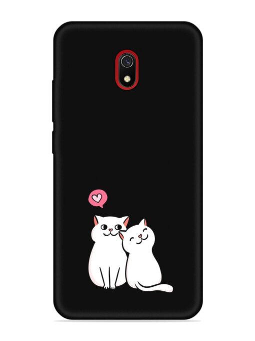 Cute Loving Cats Embossed Soft Silicone Case for Xiaomi Redmi 8A Zapvi