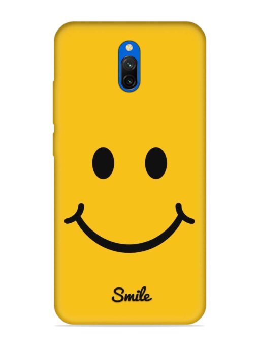 Yellow Smiley Embossed Soft Silicone Case for Xiaomi Redmi 8A Dual