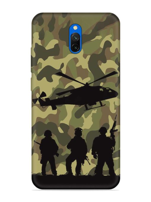 Army Heros Embossed Soft Silicone Case for Xiaomi Redmi 8A Dual Zapvi