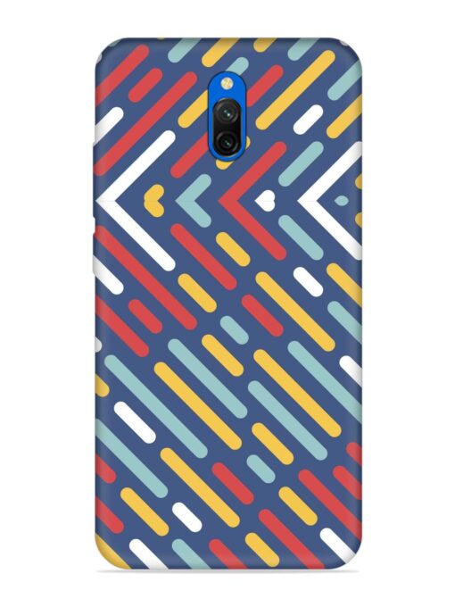 Colored Lines Embossed Soft Silicone Case for Xiaomi Redmi 8A Dual