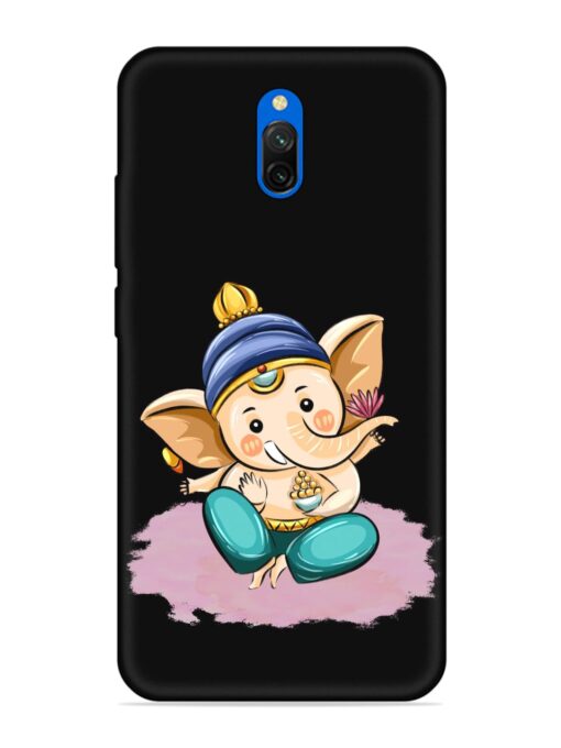 Bal Ganesh Vector Art Embossed Soft Silicone Case for Xiaomi Redmi 8A Dual