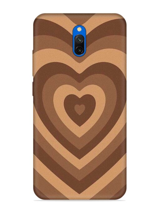 Brown Heart Embossed Soft Silicone Case for Xiaomi Redmi 8A Dual Zapvi