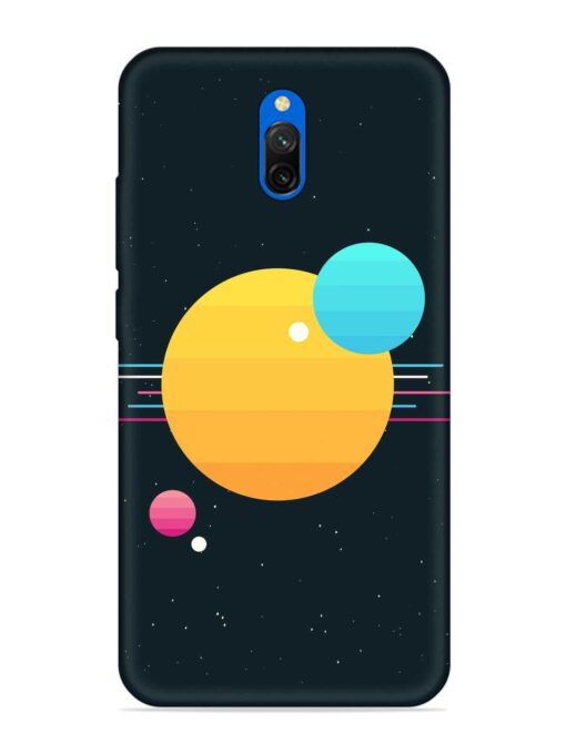 Round Vector Art Embossed Soft Silicone Case for Xiaomi Redmi 8A Dual