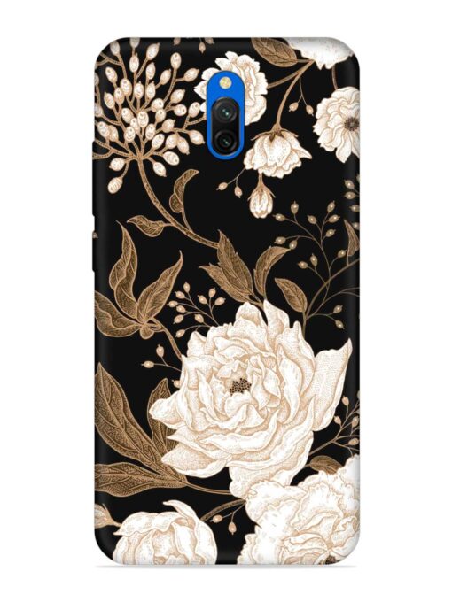 Peonies Roses Floral Embossed Soft Silicone Case for Xiaomi Redmi 8A Dual