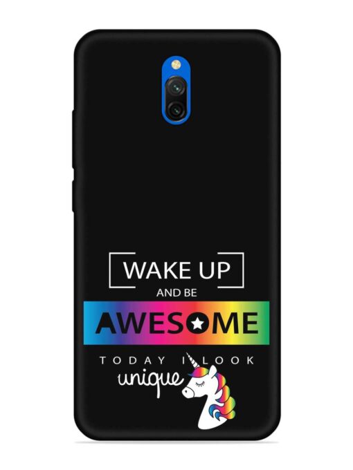 Inspirational Quote Unicorn Embossed Soft Silicone Case for Xiaomi Redmi 8A Dual