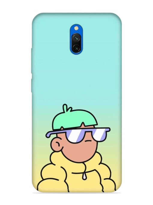 Doodles Cool Character Embossed Soft Silicone Case for Xiaomi Redmi 8A Dual Zapvi