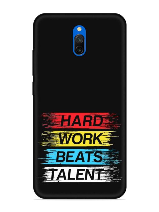 Hard Work Beats Embossed Soft Silicone Case for Xiaomi Redmi 8A Dual