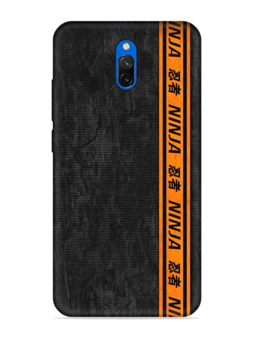 Ninja Srtips Embossed Soft Silicone Case for Xiaomi Redmi 8A Dual Zapvi