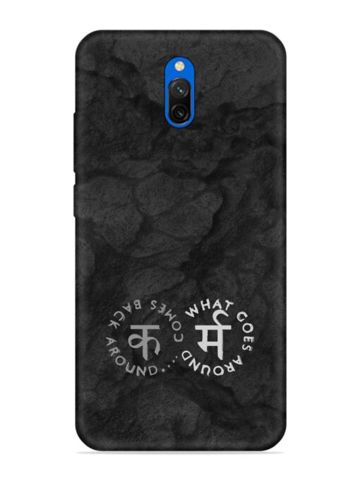 Karma Hindi Word Embossed Soft Silicone Case for Xiaomi Redmi 8A Dual Zapvi