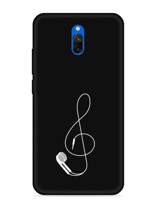 Music Earphone Vector Embossed Soft Silicone Case for Xiaomi Redmi 8A Dual