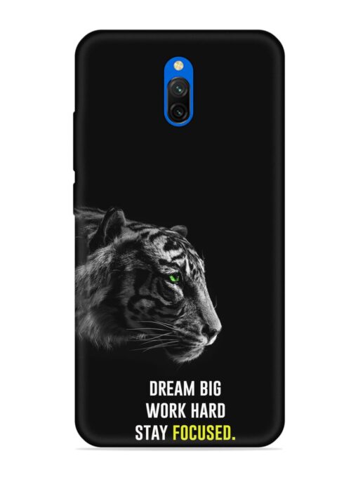 Dream Big Work Hard Embossed Soft Silicone Case for Xiaomi Redmi 8A Dual Zapvi