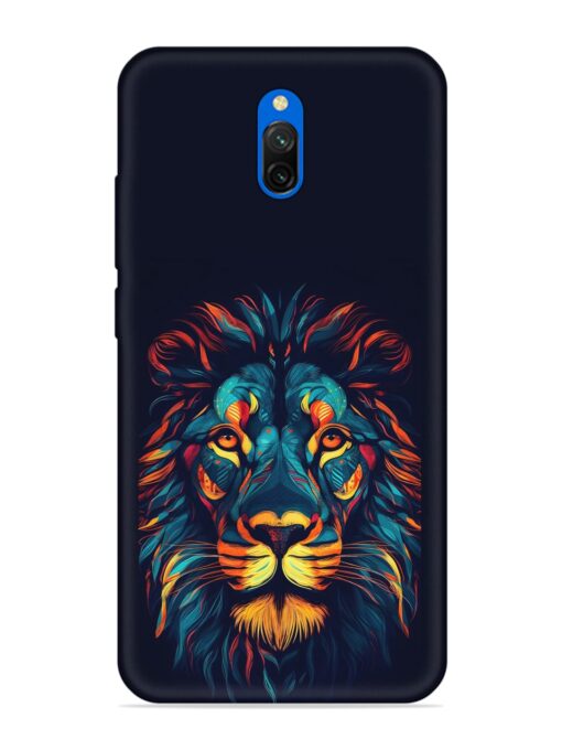 Colorful Lion Embossed Soft Silicone Case for Xiaomi Redmi 8A Dual Zapvi