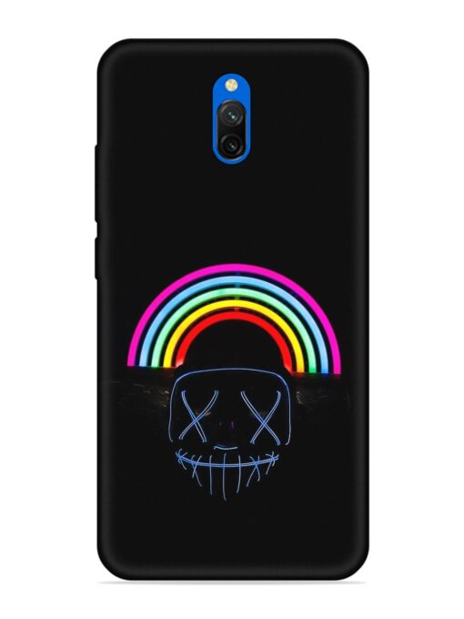 Mask Rainbow Embossed Soft Silicone Case for Xiaomi Redmi 8A Dual Zapvi