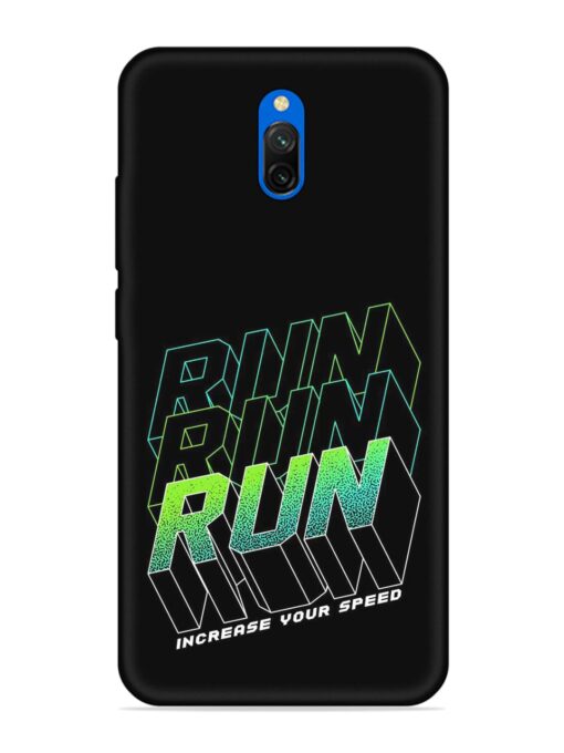 Run Embossed Soft Silicone Case for Xiaomi Redmi 8A Dual Zapvi