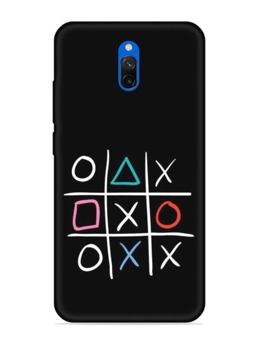 Super Neon Tic-Tac-Toe Embossed Soft Silicone Case for Xiaomi Redmi 8A Dual