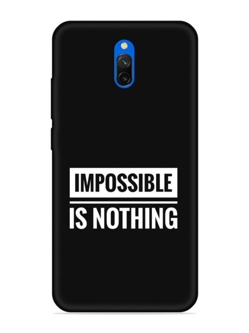 Impossible Is Nothing Embossed Soft Silicone Case for Xiaomi Redmi 8A Dual Zapvi