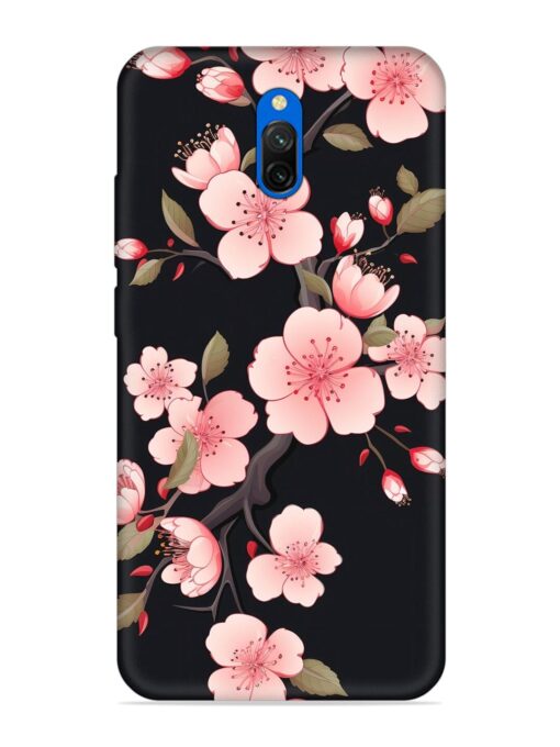 Cherry Blossom Embossed Soft Silicone Case for Xiaomi Redmi 8A Dual