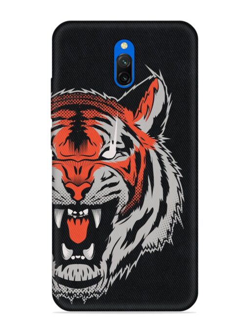 Tiger Aggression Embossed Soft Silicone Case for Xiaomi Redmi 8A Dual