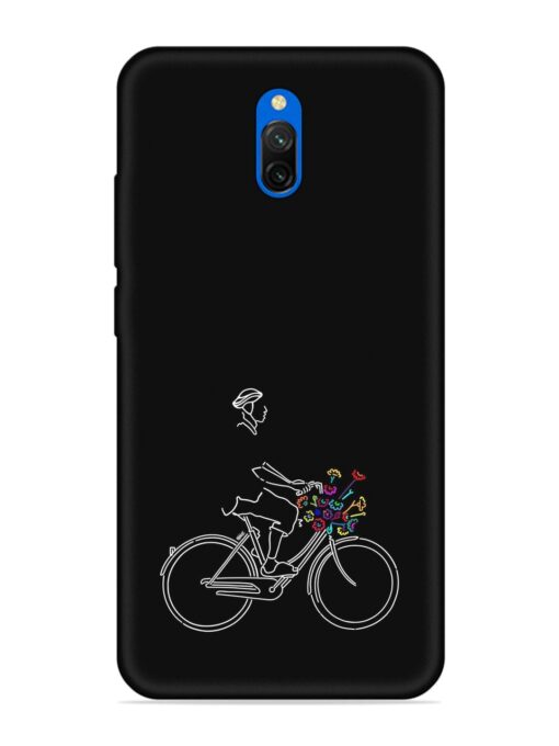 Minimalist Cycle Art Embossed Soft Silicone Case for Xiaomi Redmi 8A Dual