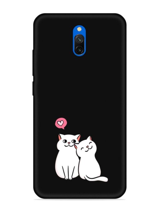 Cute Loving Cats Embossed Soft Silicone Case for Xiaomi Redmi 8A Dual