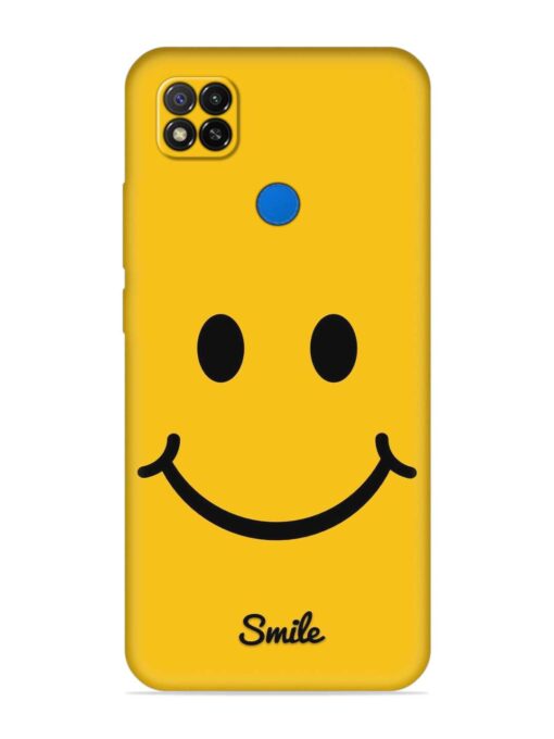 Yellow Smiley Embossed Soft Silicone Case for Xiaomi Redmi 9