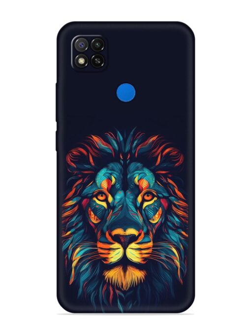 Colorful Lion Embossed Soft Silicone Case for Xiaomi Redmi 9