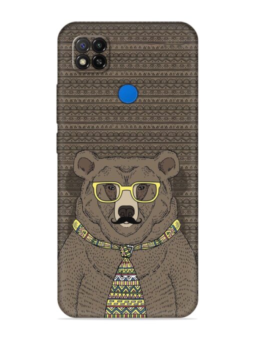 Grizzly Bear Embossed Soft Silicone Case for Xiaomi Redmi 9