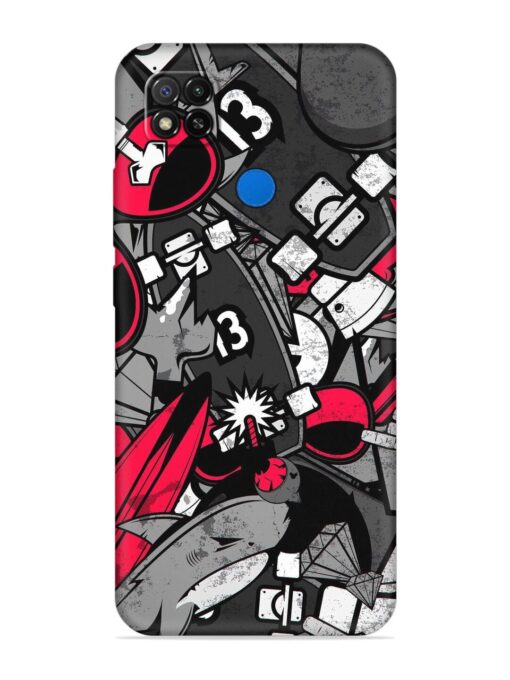 Fictional Doodle Embossed Soft Silicone Case for Xiaomi Redmi 9