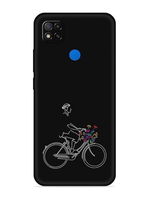 Minimalist Cycle Art Embossed Soft Silicone Case for Xiaomi Redmi 9 Zapvi