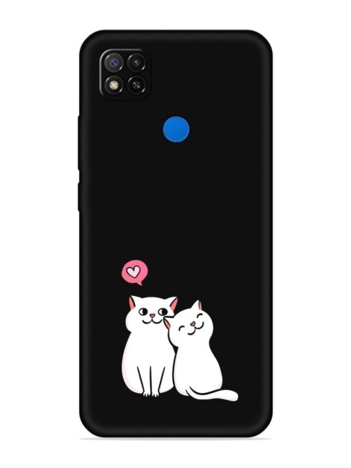 Cute Loving Cats Embossed Soft Silicone Case for Xiaomi Redmi 9