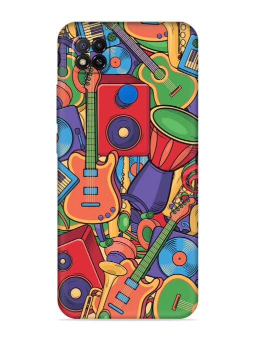 Colorful Music Art Embossed Soft Silicone Case for Xiaomi Redmi 9