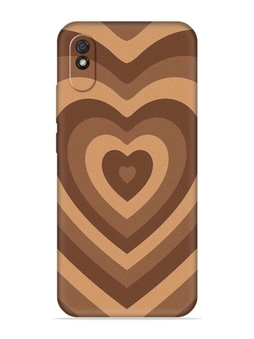 Brown Heart Embossed Soft Silicone Case for Xiaomi Redmi 9A