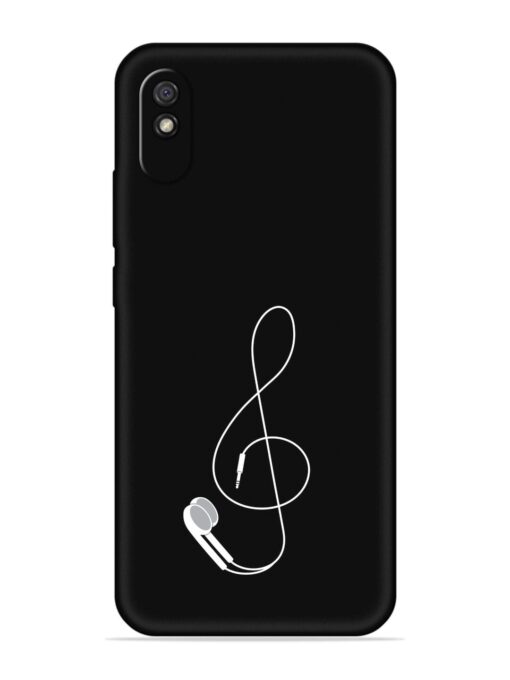 Music Earphone Vector Embossed Soft Silicone Case for Xiaomi Redmi 9A