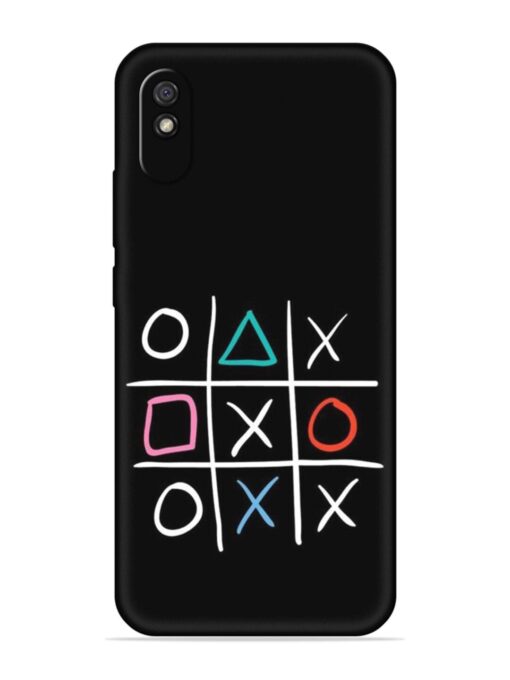 Super Neon Tic-Tac-Toe Embossed Soft Silicone Case for Xiaomi Redmi 9A Zapvi