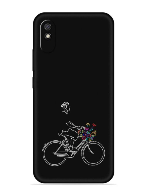 Minimalist Cycle Art Embossed Soft Silicone Case for Xiaomi Redmi 9A Zapvi