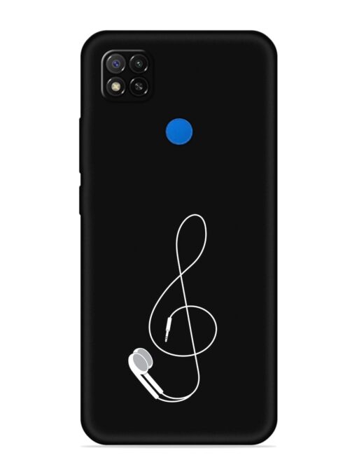 Music Earphone Vector Embossed Soft Silicone Case for Xiaomi Redmi 9 Activ Zapvi