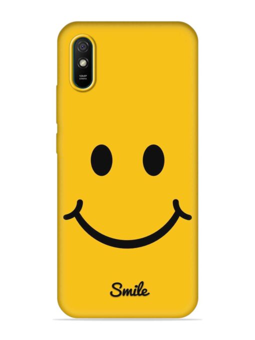 Yellow Smiley Embossed Soft Silicone Case for Xiaomi Redmi 9A Sport