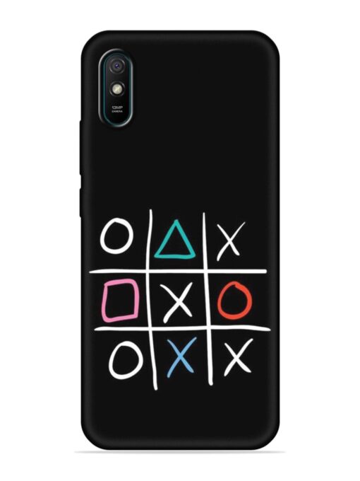 Super Neon Tic-Tac-Toe Embossed Soft Silicone Case for Xiaomi Redmi 9A Sport