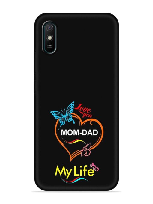 Love You Mom Dad Embossed Soft Silicone Case for Xiaomi Redmi 9A Sport