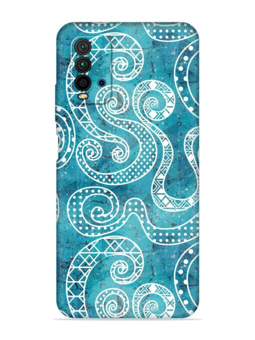 Vintage Curved Seamless Embossed Soft Silicone Case for Xiaomi Redmi 9 Power Zapvi