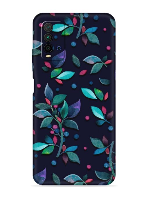 Decorative Watercolor Flower Embossed Soft Silicone Case for Xiaomi Redmi 9 Power Zapvi