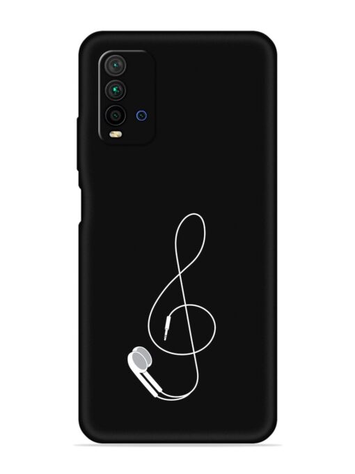 Music Earphone Vector Embossed Soft Silicone Case for Xiaomi Redmi 9 Power